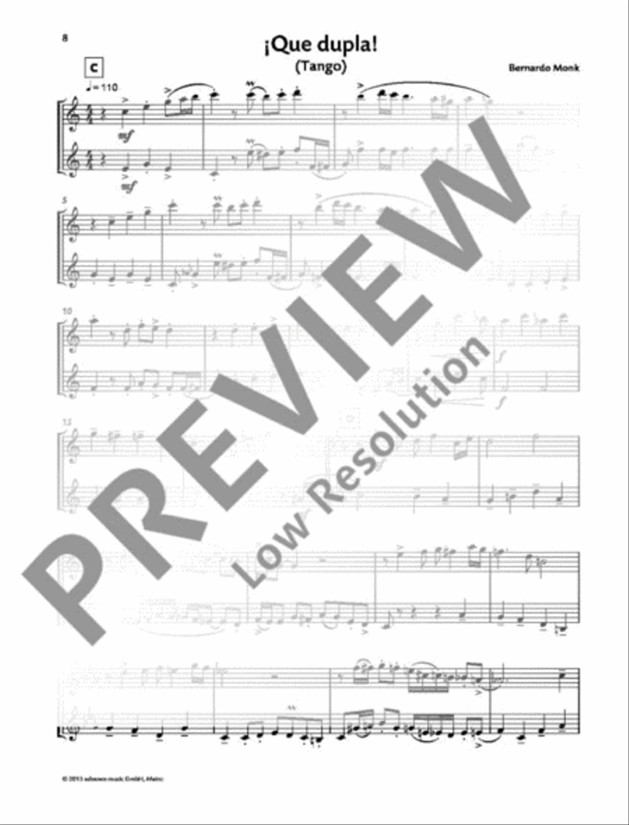 ¡Que dupla! Saxophone Duet scores gallery preview page 2