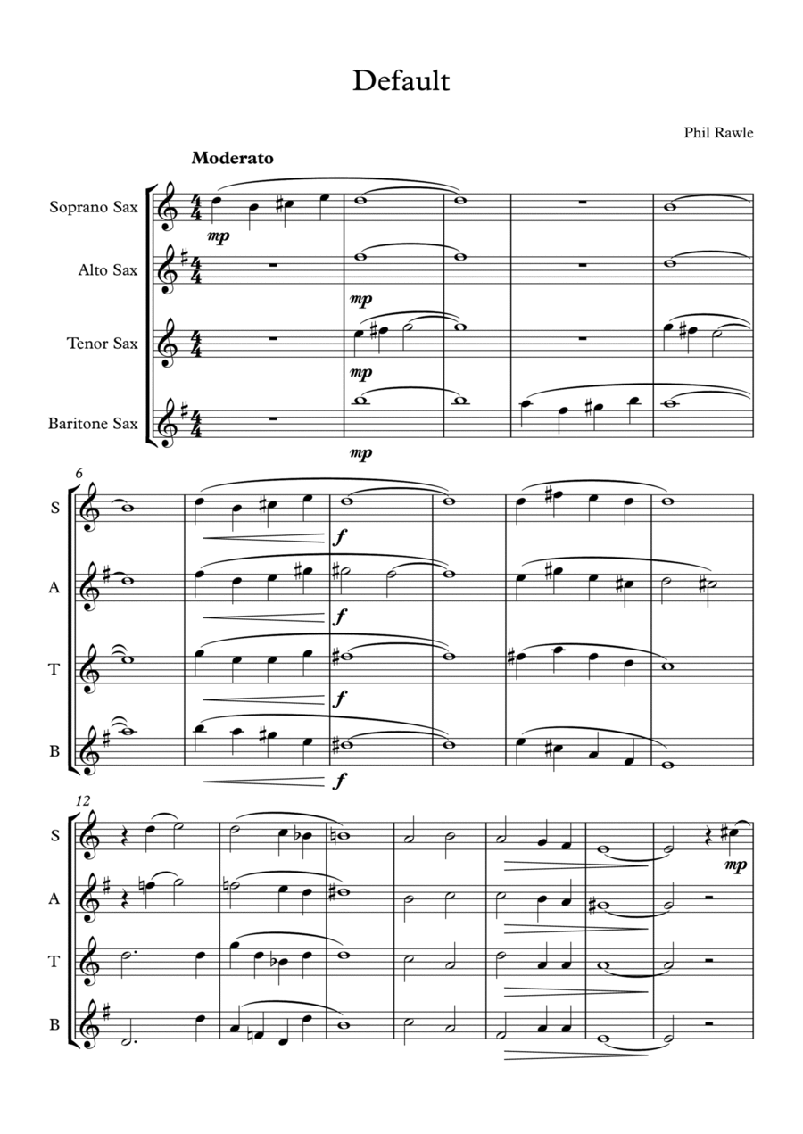 Default - Saxophone Quartet