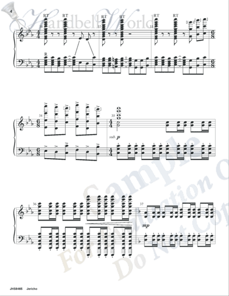 Jericho Jericho Handbell Choir scores gallery preview page 3