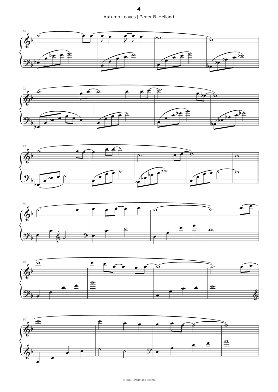 Autumn Leaves Autumn Leaves Easy Piano scores gallery preview page 4