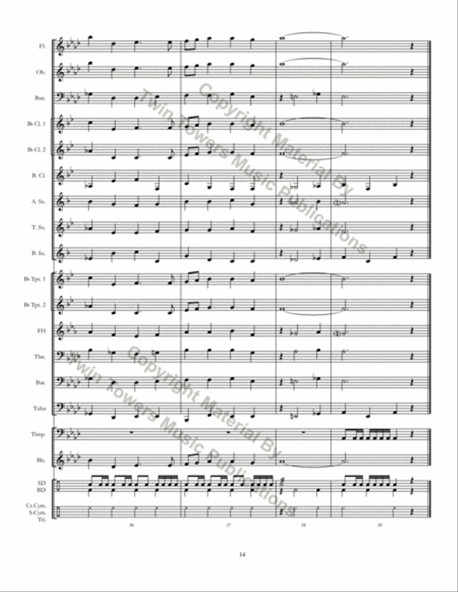 March to the Arches March to the Arches Concert Band scores gallery preview page 14