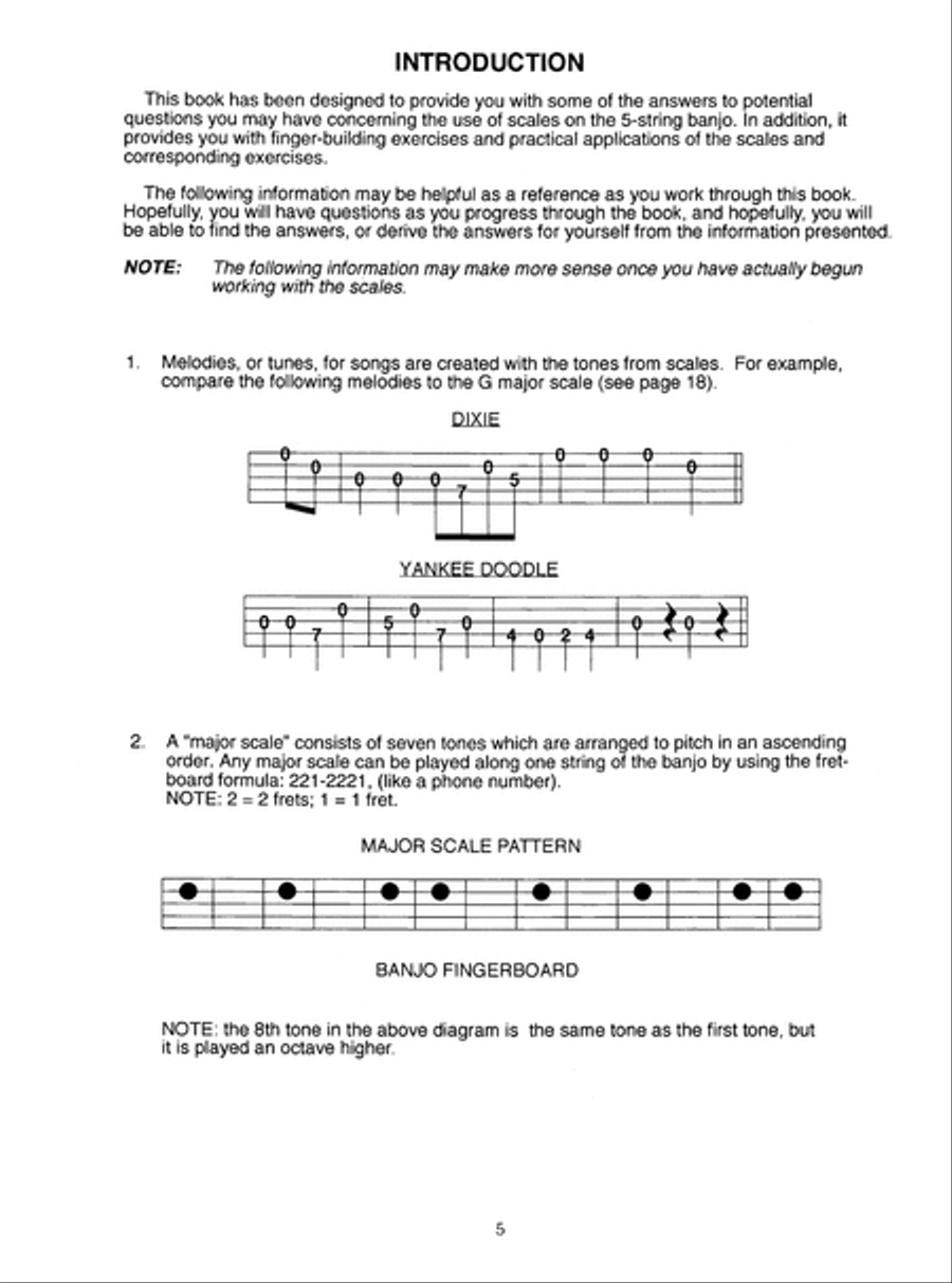 Banjo Scales in Tab Banjo scores gallery preview page 11