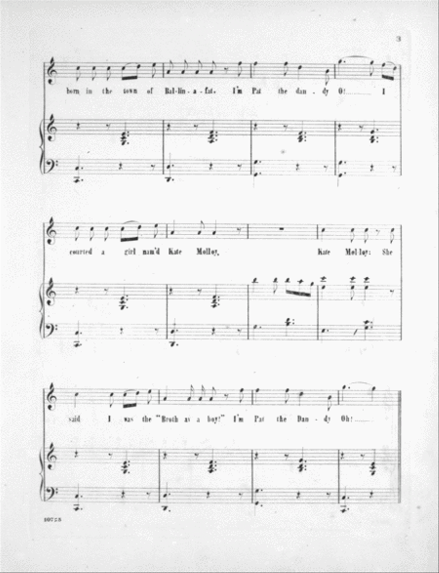 The Great Comic Songs. Dandy Pat. Song and Dance Voice scores gallery preview page 3