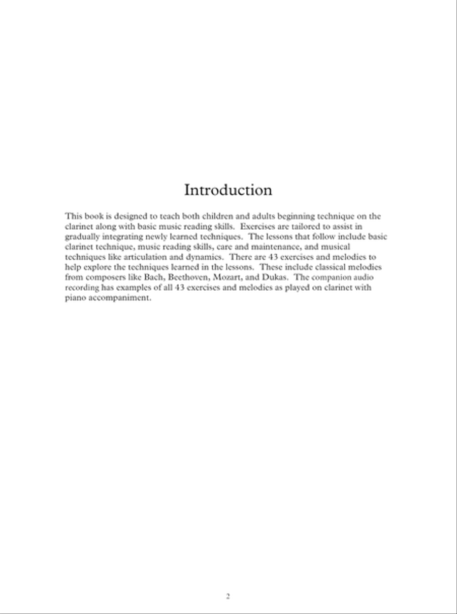 First Lessons Clarinet Clarinet Solo scores gallery preview page 3