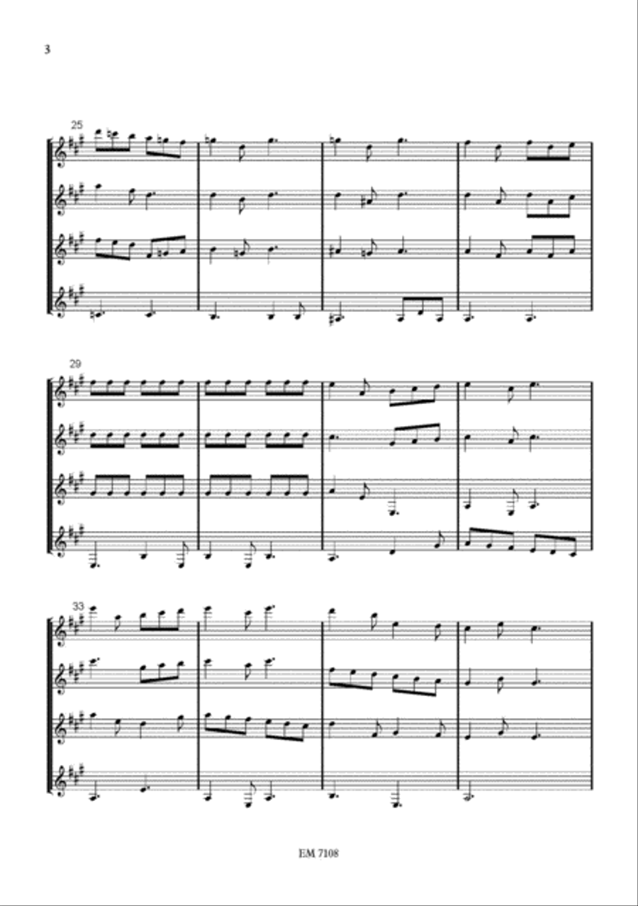 Waterfall (from 'River Suite') for Guitar Quartet Guitar Ensemble scores gallery preview page 4