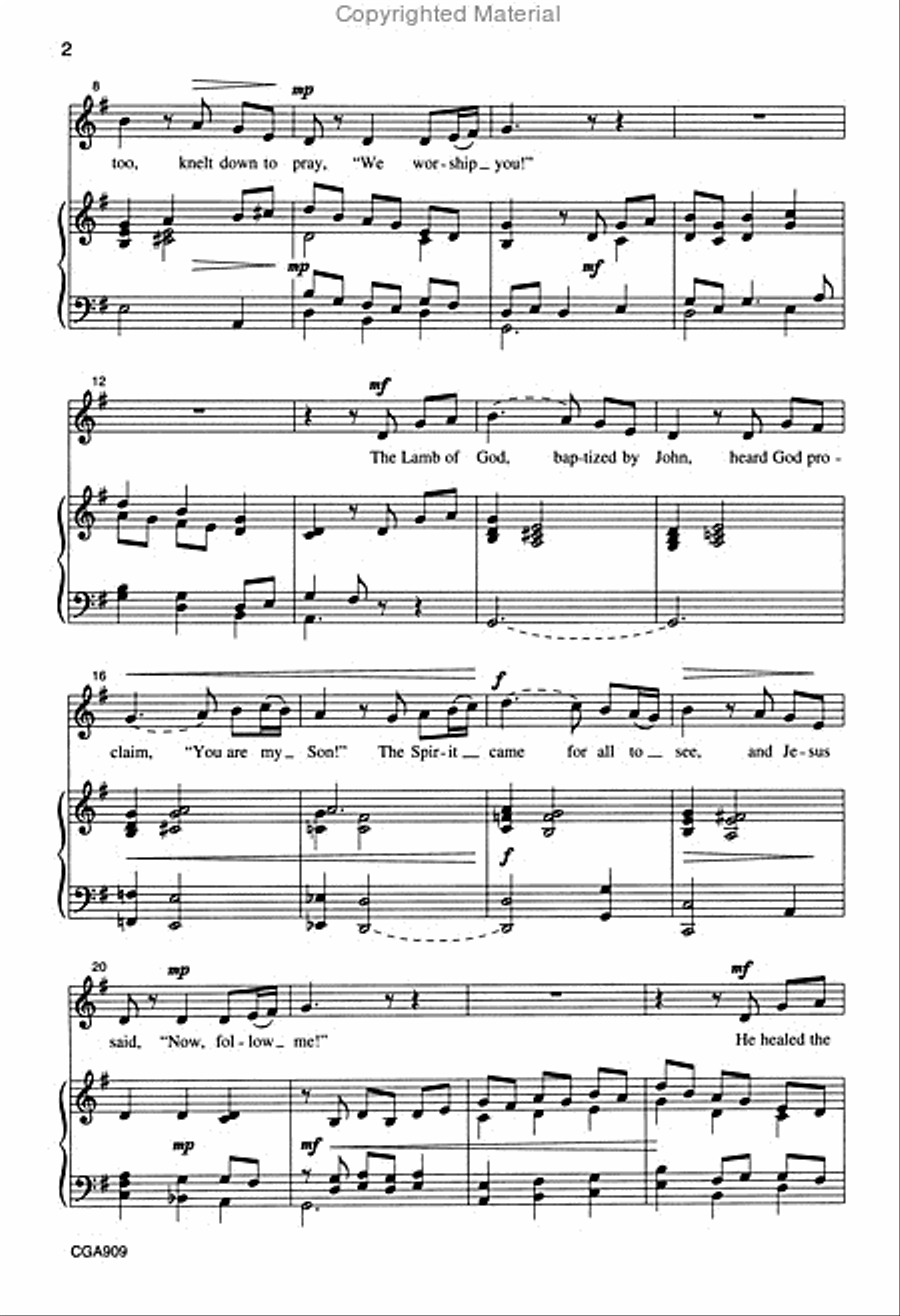 When Jesus Christ Came Down to Earth Unison Choir scores gallery preview page 3