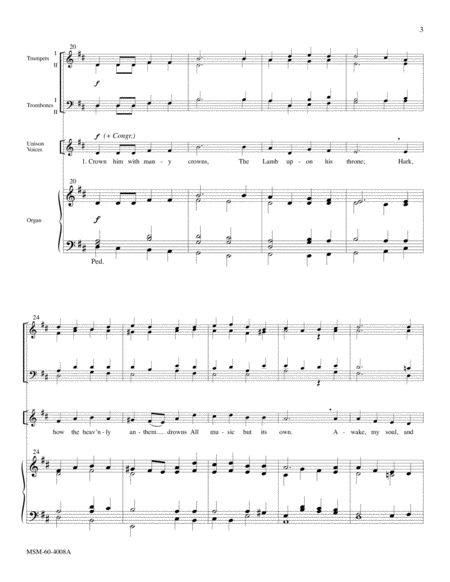 Crown Him with Many Crowns (Downloadable Full Score) image number null
