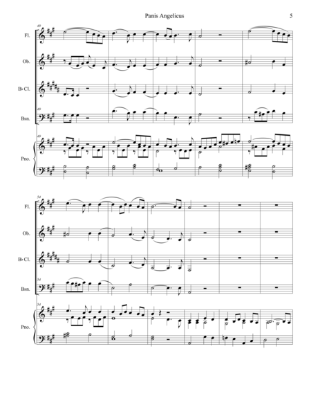 Panis Angelicus (for Woodwind Quartet and Piano) image number null