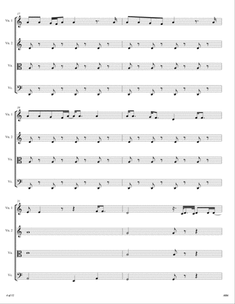 Alibi String Quartet scores gallery preview page 5