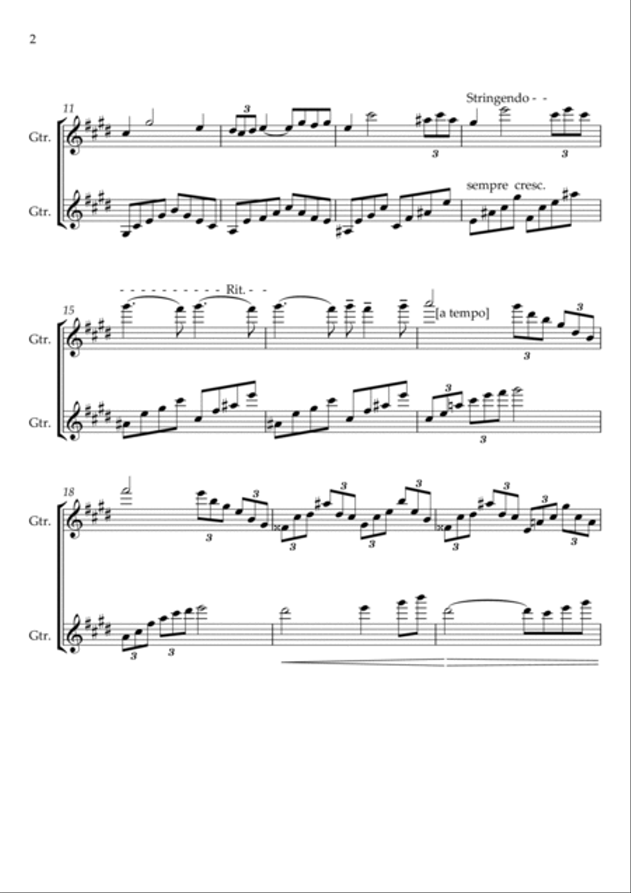 Premiere Arabesque (Guitar Duet) Guitar Ensemble scores gallery preview page 2
