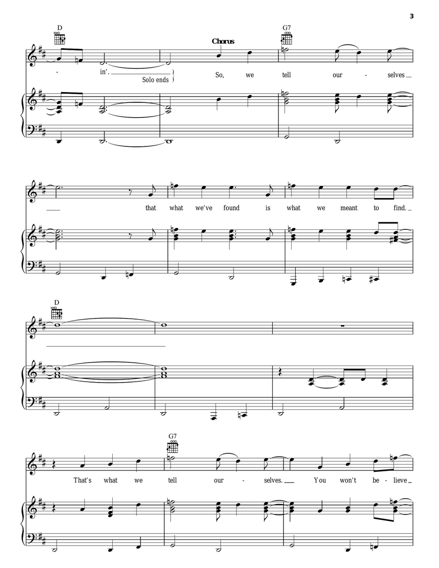 We Tell Ourselves Piano, Vocal, Guitar scores gallery preview page 3