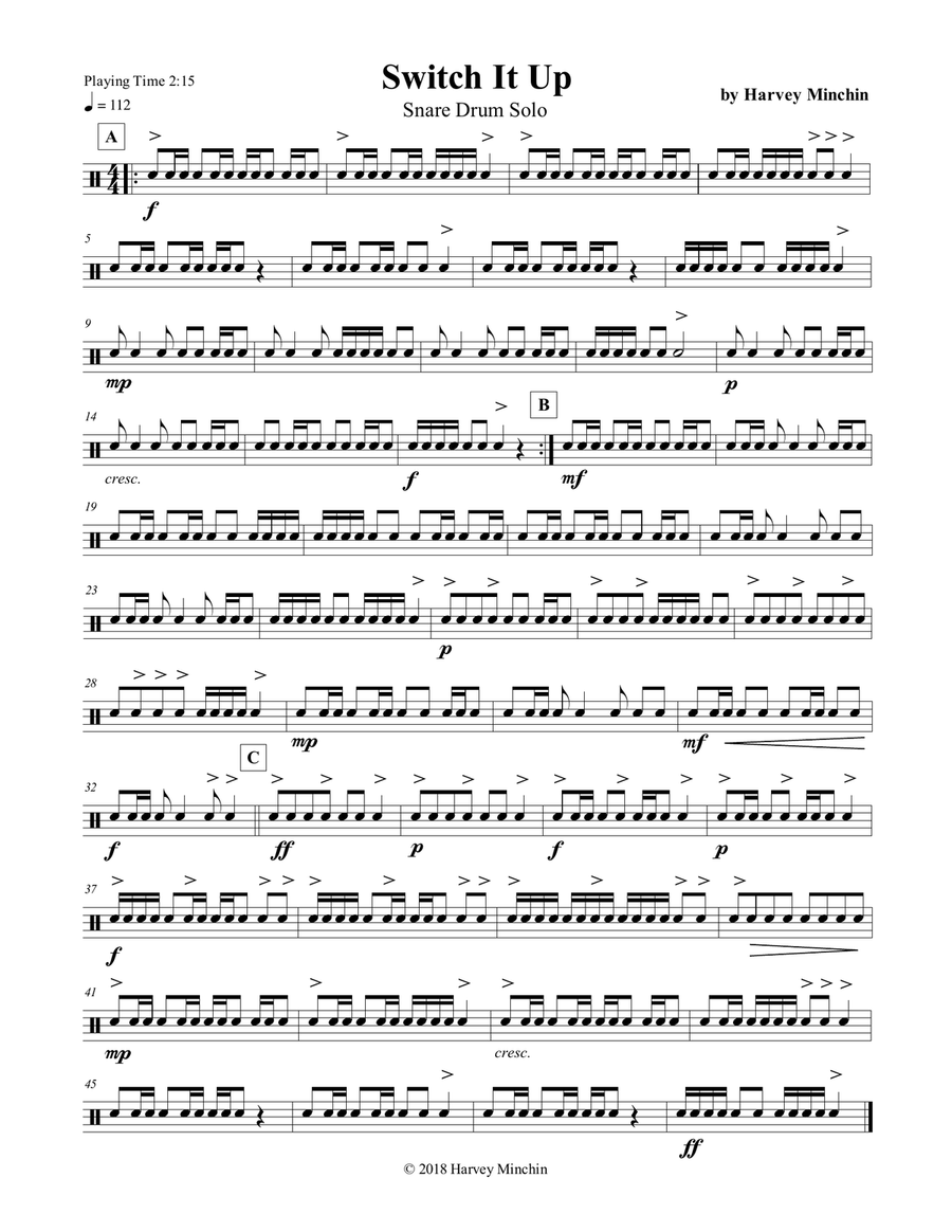 Switch It Up Drum Set scores gallery preview page 1