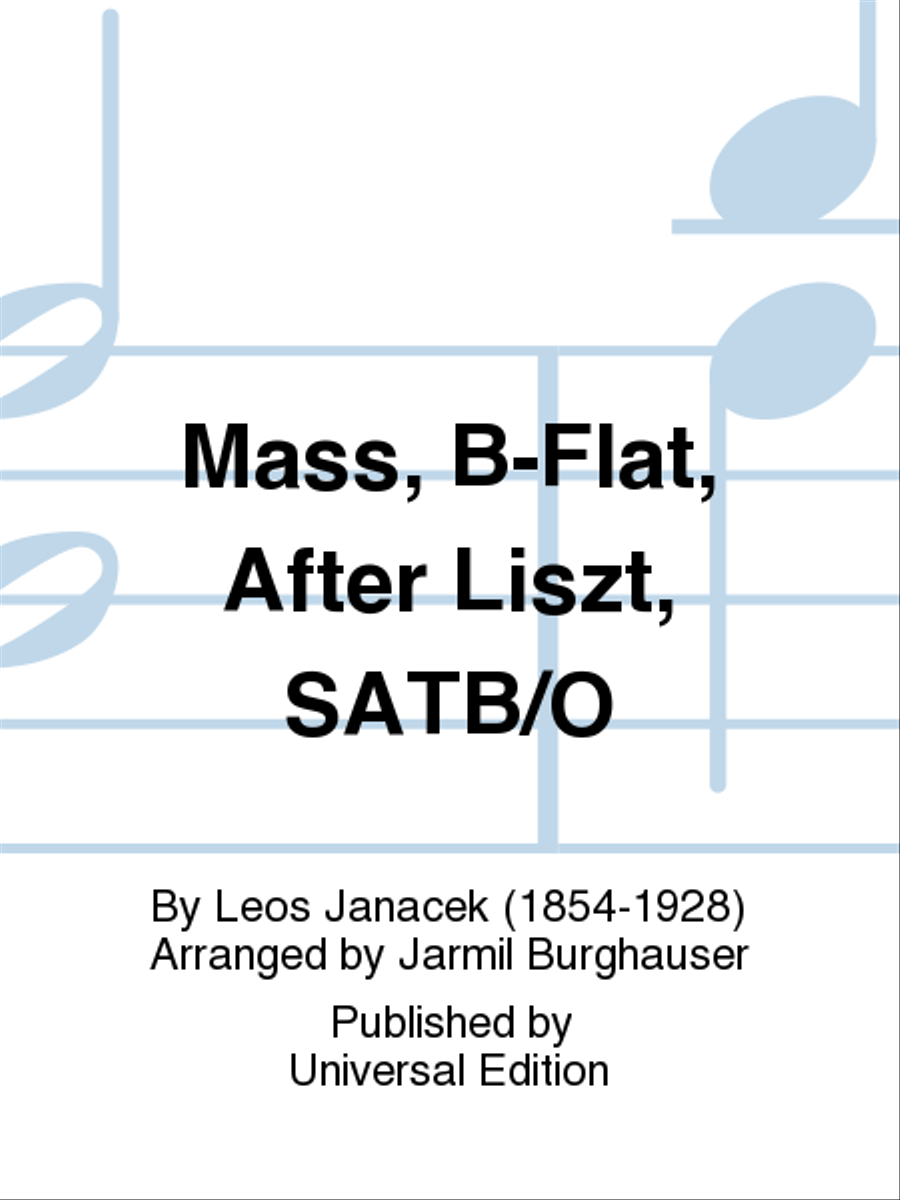 Mass, B-flat, After Liszt, SATB/O 4-Part scores gallery preview page 1