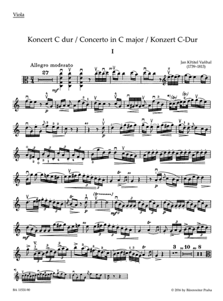 Concerto for Viola and Orchestra in C major