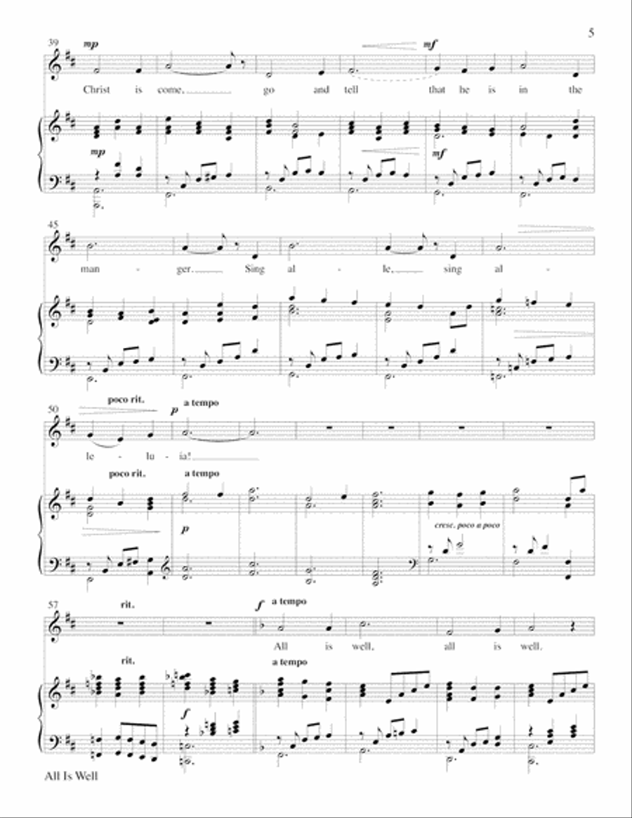 All Is Well Voice Solo scores gallery preview page 4