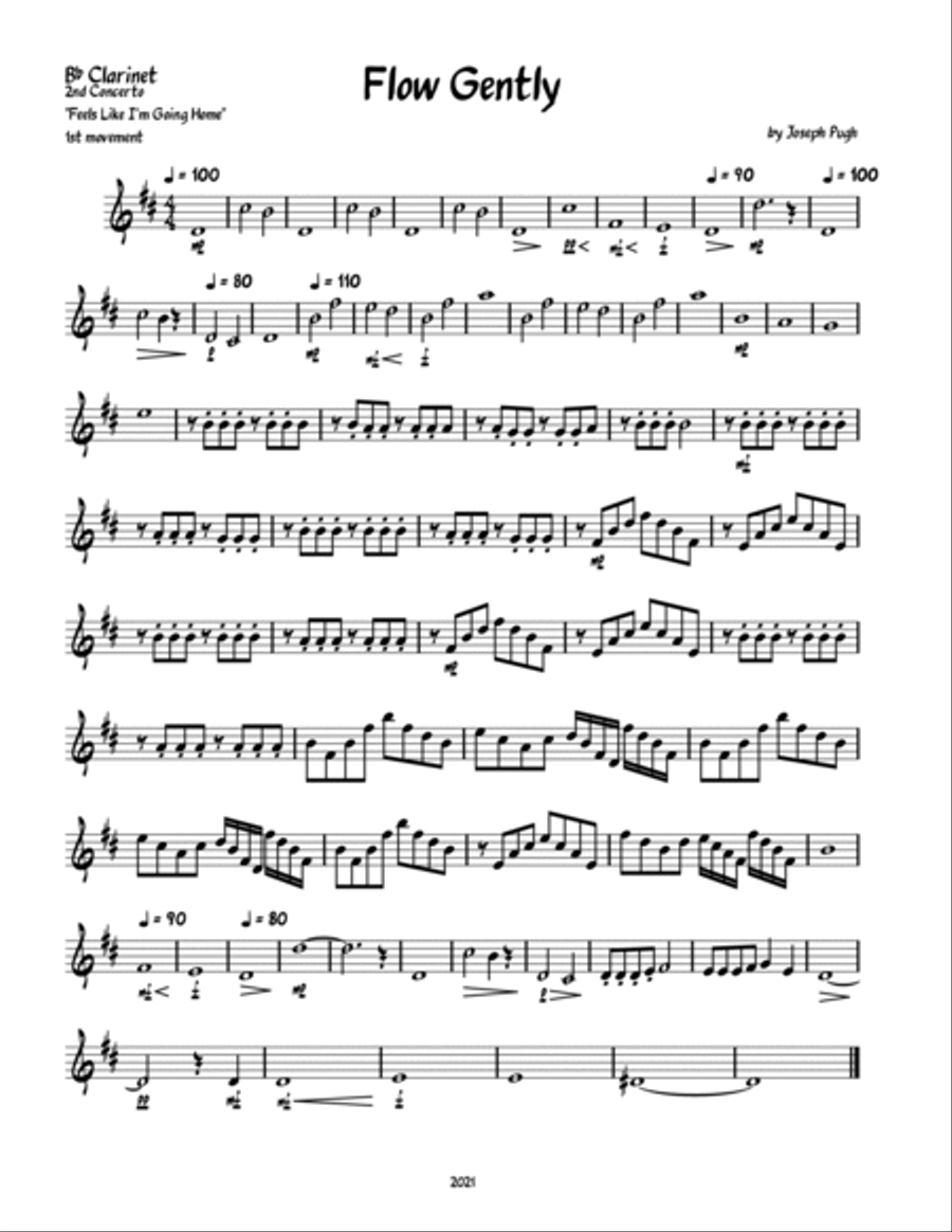 Concerto #2 Flow Gently (Woodwind Quintet) Woodwind Quintet scores gallery preview page 4