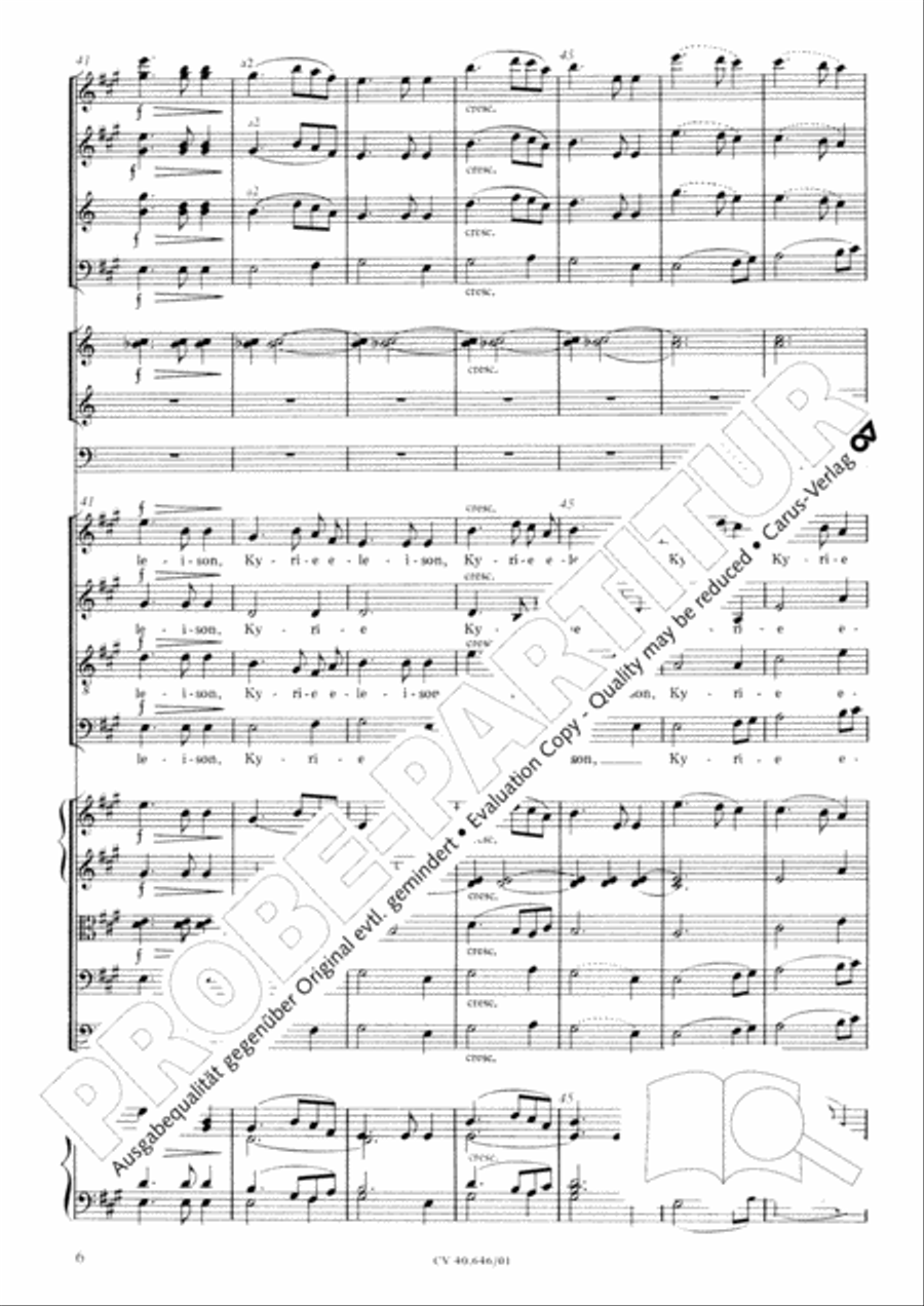 Mass in A Major (2 versions) STB scores gallery preview page 17