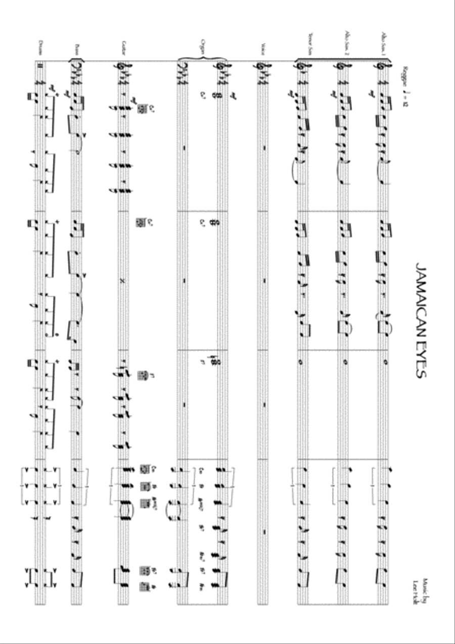 JAMAICAN EYES Small Ensemble scores gallery preview page 1