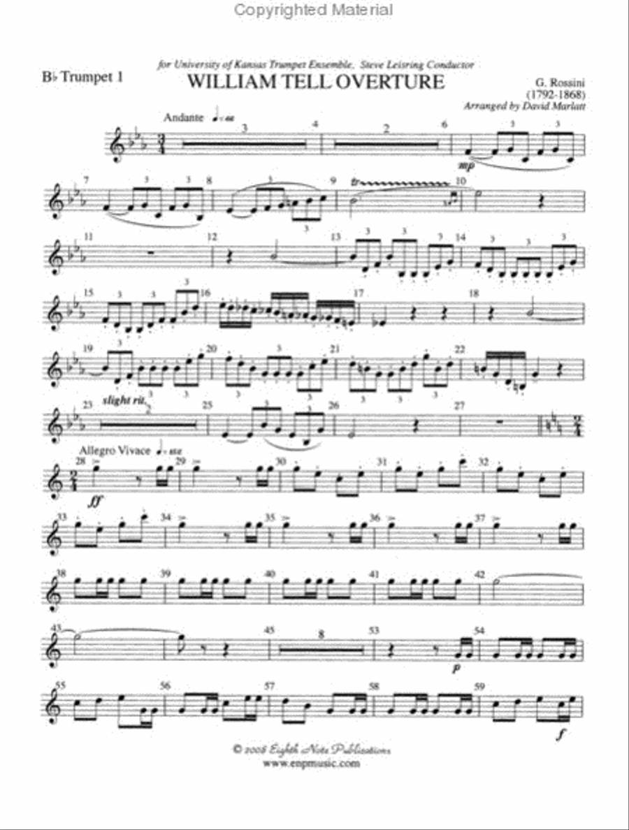 William Tell Overture Small Ensemble scores gallery preview page 4