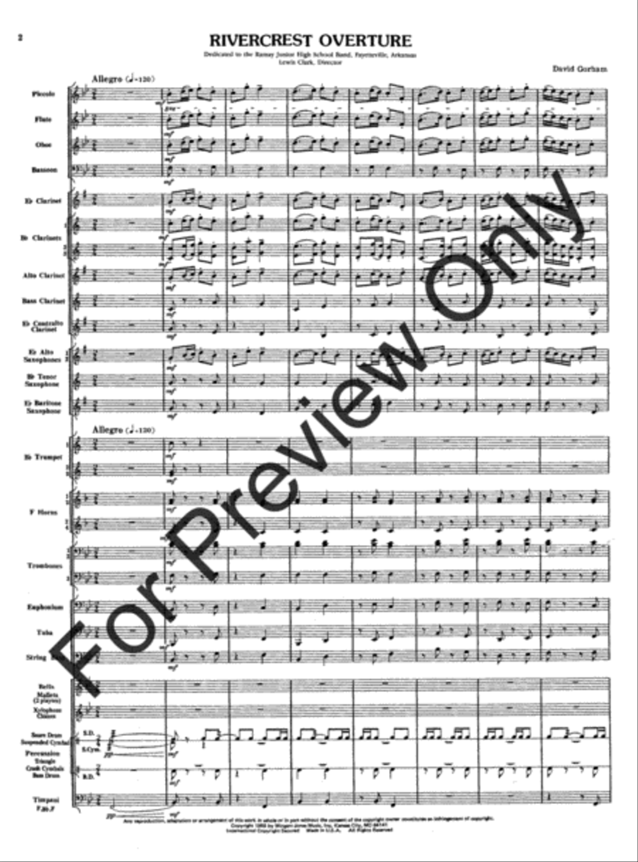 Rivercrest Overture Concert Band scores gallery preview page 4