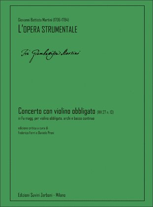 Concerto con violino obbligato (HH.27 n. 13)