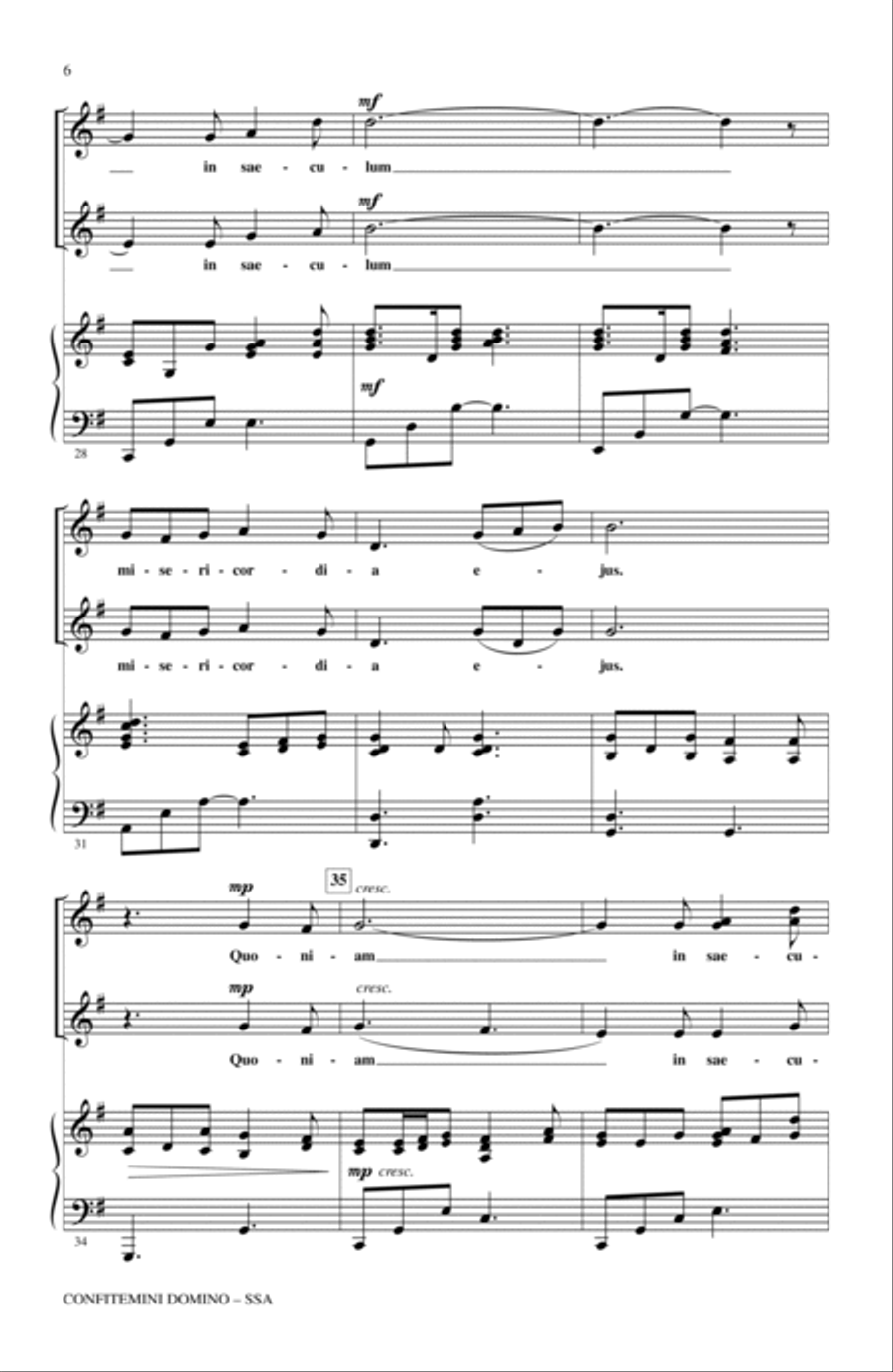Confitemini Domino SSA scores gallery preview page 4
