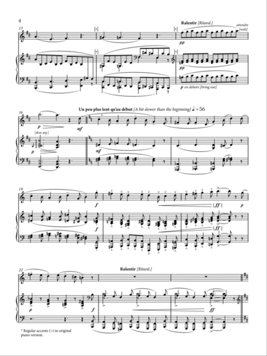 THREE NOCTURNES for Flute and Piano Chamber Music scores gallery preview page 4