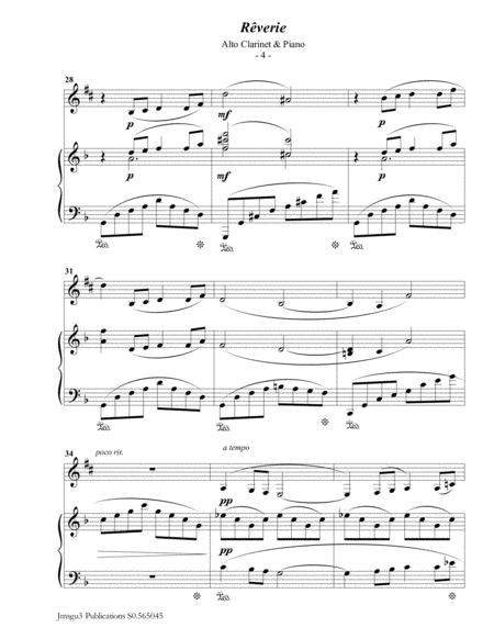 Debussy: Reverie for Alto Clarinet & Piano image number null