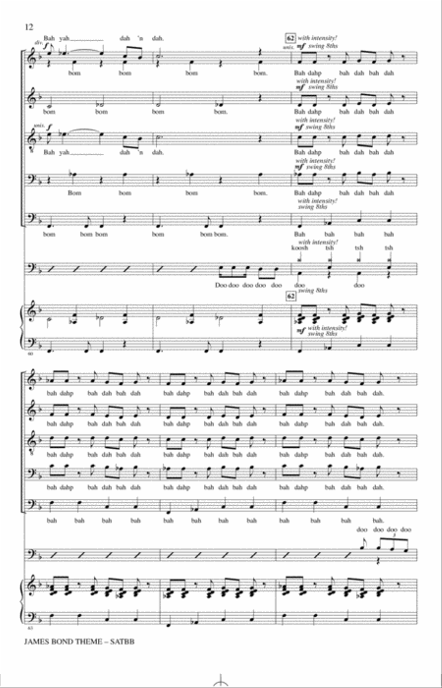 James Bond Theme (arr. Alan Billingsley) 4-Part scores gallery preview page 11