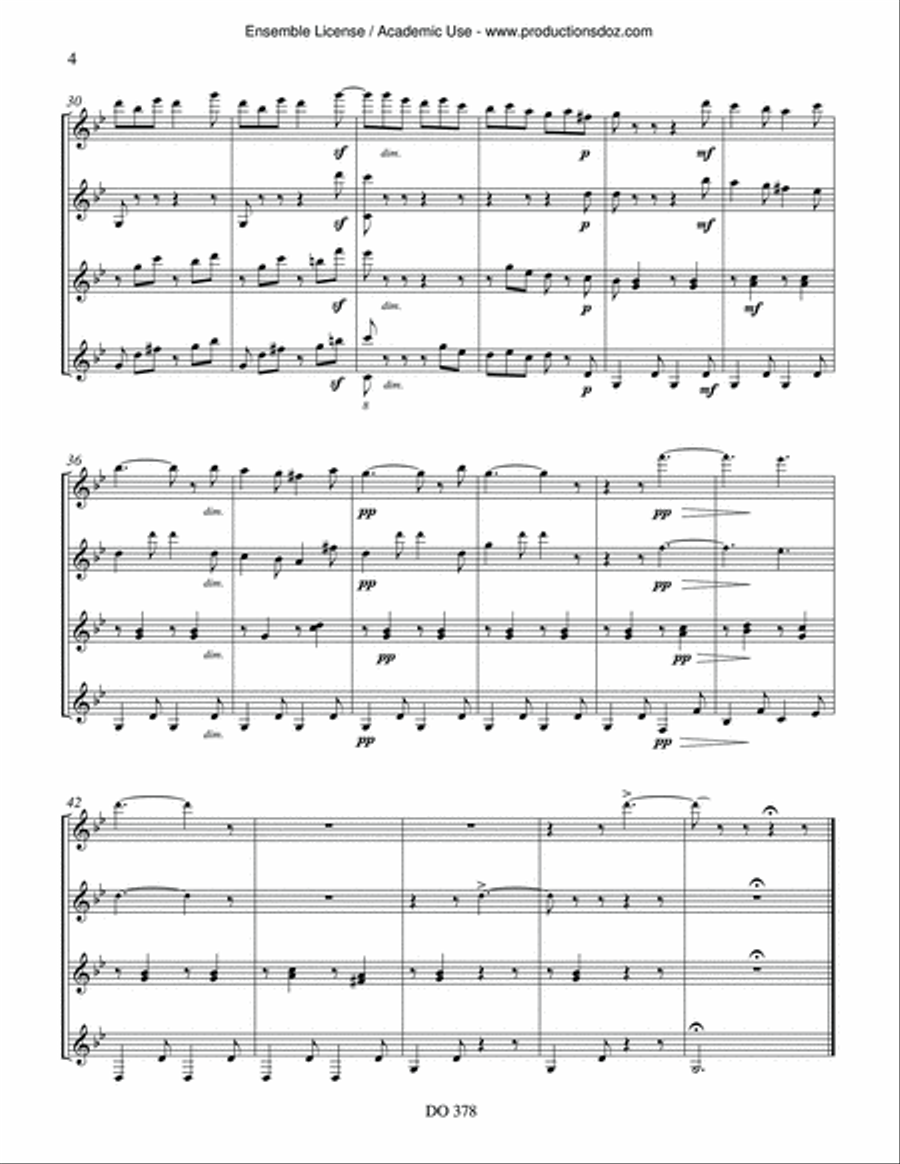 Romances sans paroles op. 19 & Canzonetta op. 12 Guitar Ensemble scores gallery preview page 4
