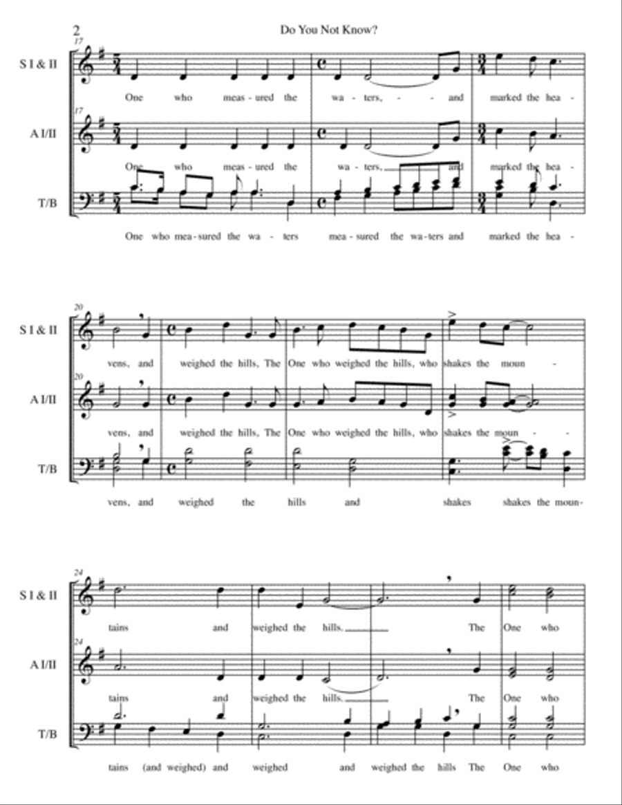 Do You Not Know? (Isaiah 40) Divisi scores gallery preview page 2