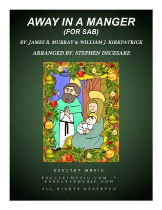 Book cover for Away In A Manger (for SAB)