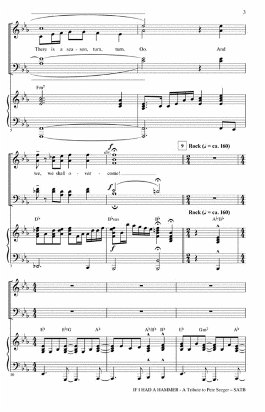 If I Had a Hammer - A Tribute to Pete Seeger Show Choir scores gallery preview page 3