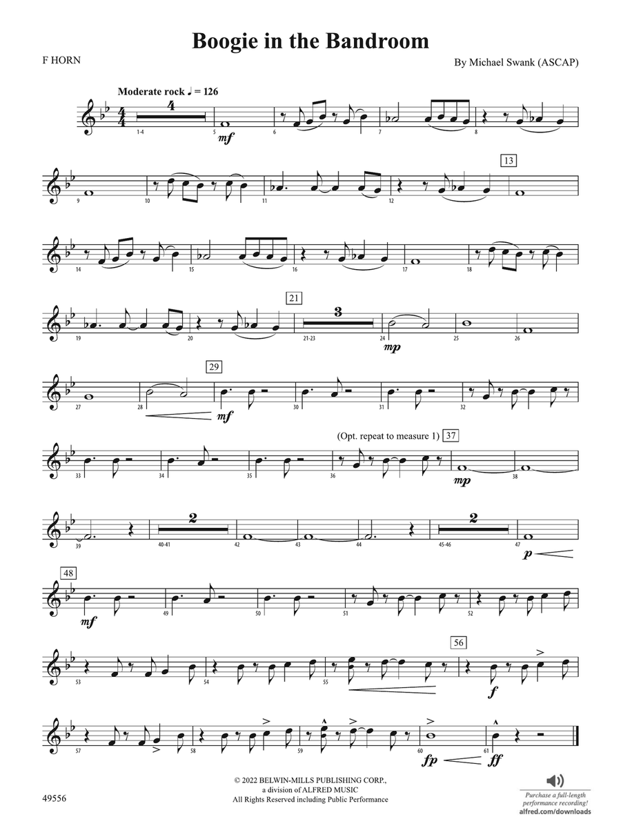 Boogie in the Bandroom: 1st F Horn