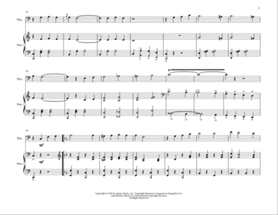 The Merry Christmas Polka Trombone Duet scores gallery preview page 2