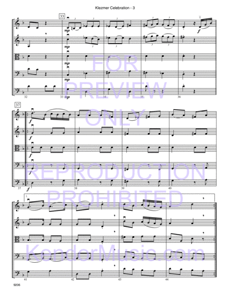 Klezmer Celebration (based on Ternovka Sher) (Junior Edition) (Full Score)