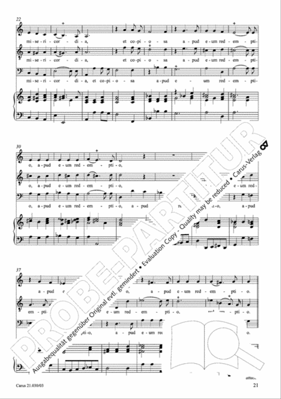 De profundis Men's Choir scores gallery preview page 22