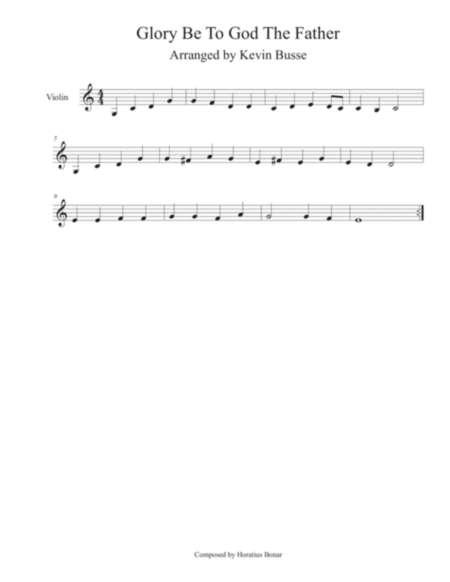 Glory Be To God The Father (Easy key of C) - Violin image number null