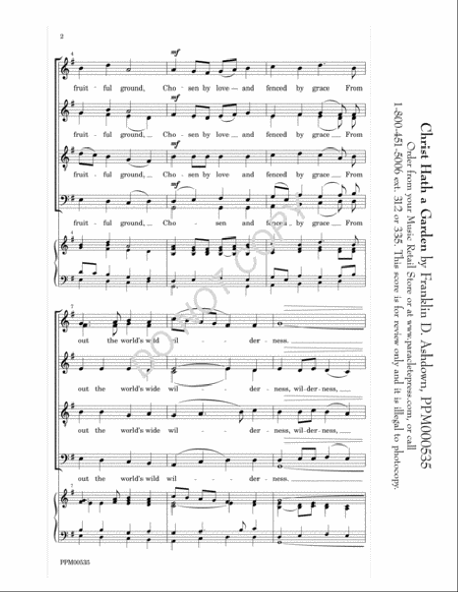 Christ Hath a Garden Christ Hath a Garden Divisi scores gallery preview page 3