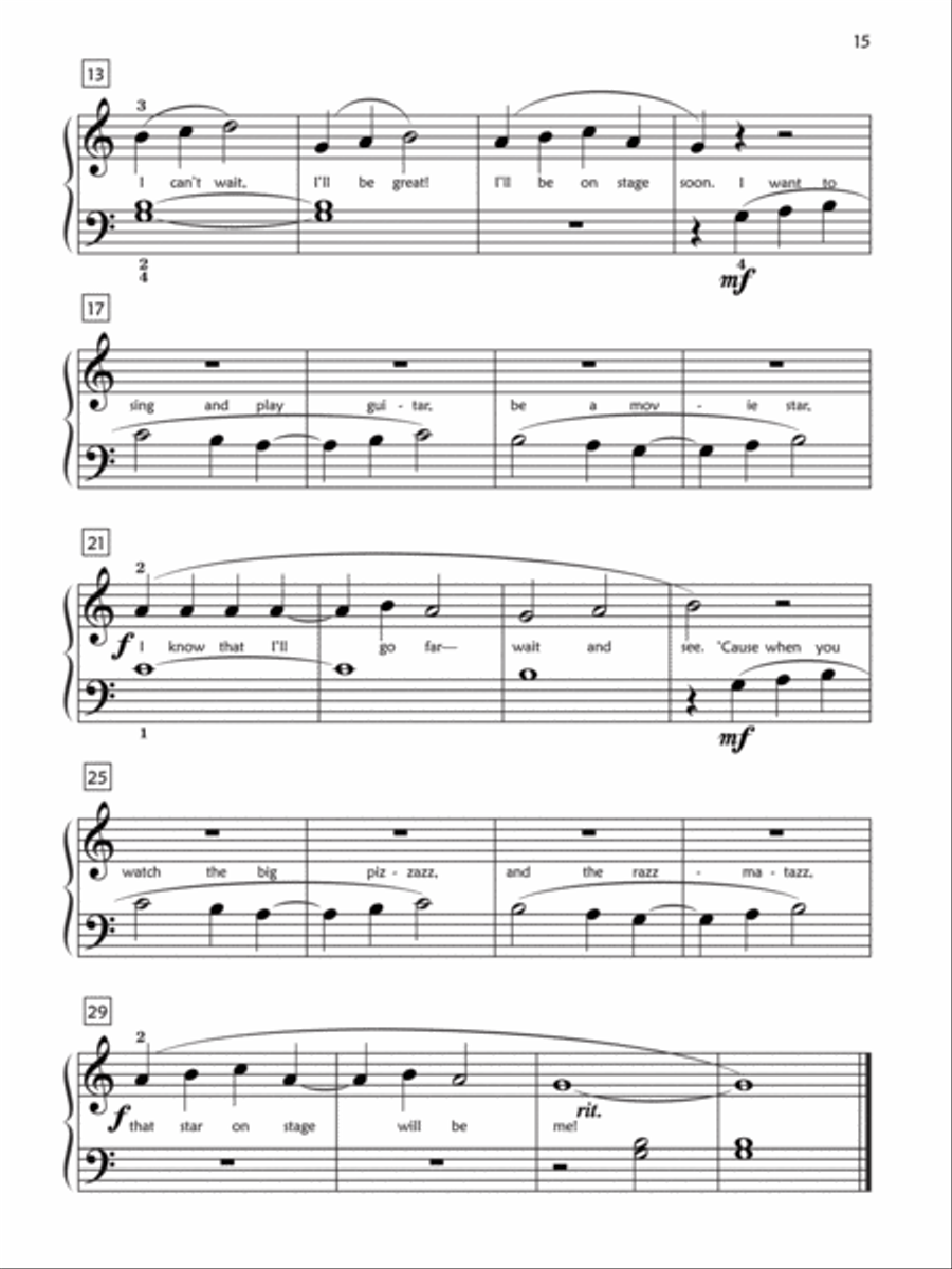 Premier Piano Course Performance, Book 1B Piano Method scores gallery preview page 7
