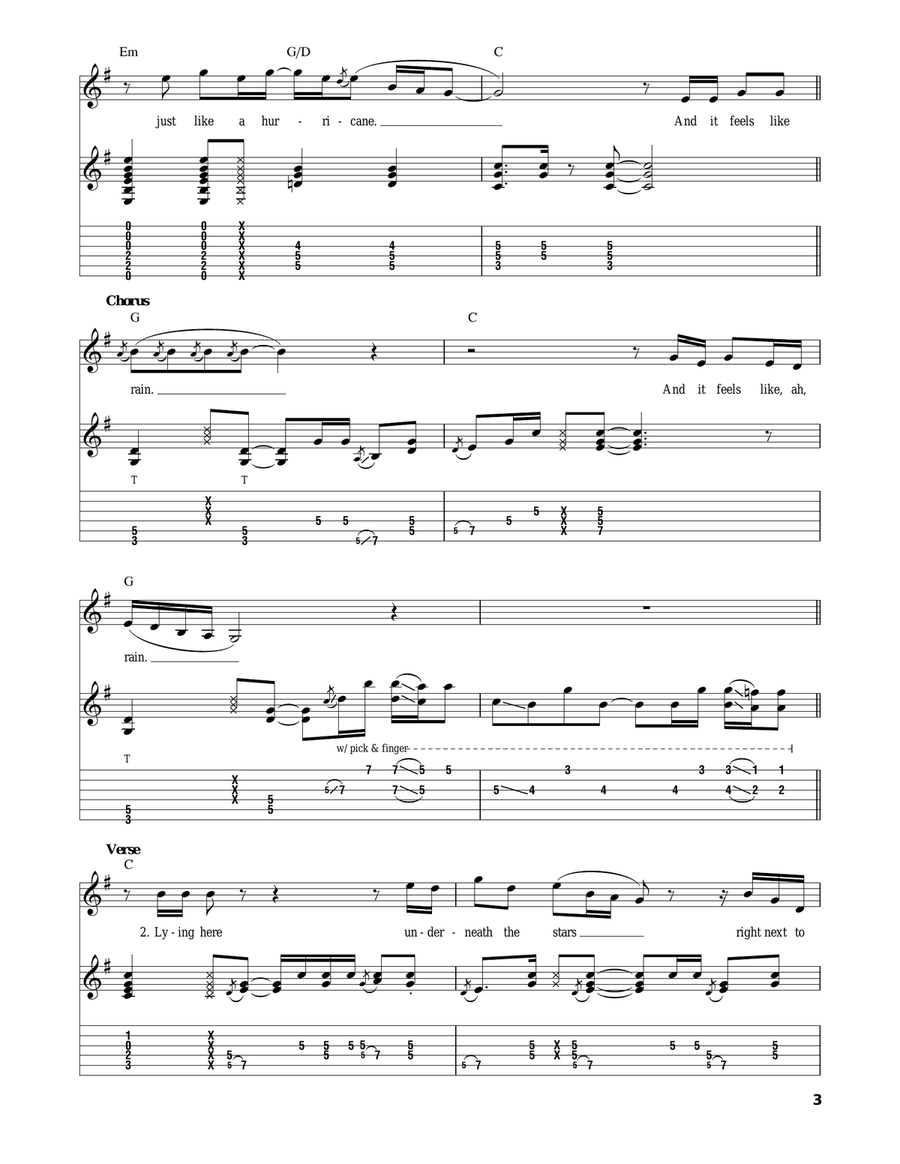 Feels Like Rain Acoustic Guitar scores gallery preview page 3