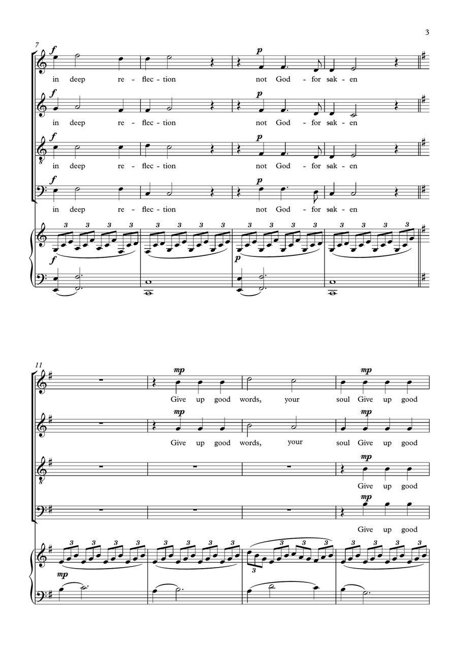 Three Pieces for Choirs 4-Part scores gallery preview page 3