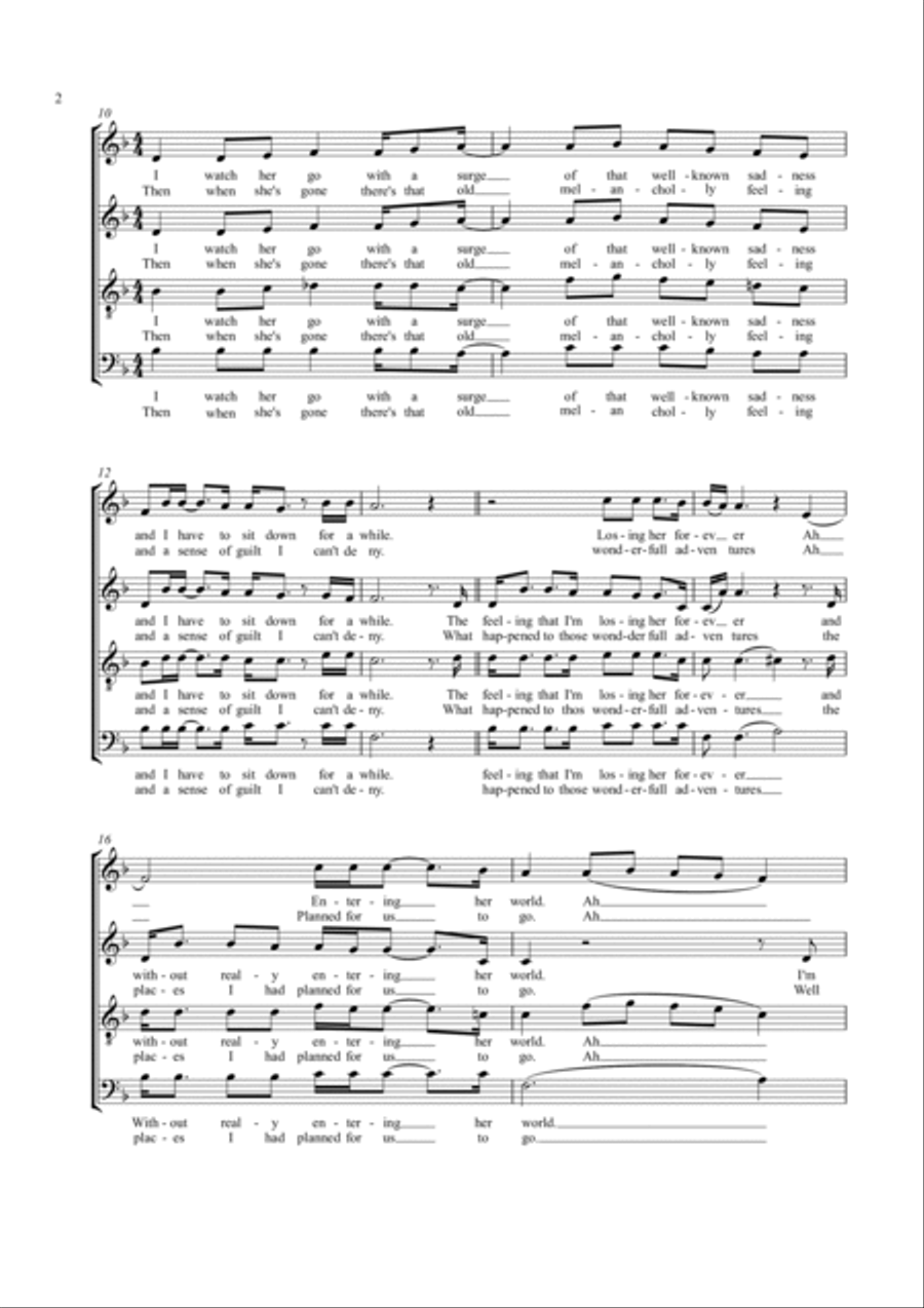 Slipping Through My Fingers 4-Part scores gallery preview page 2