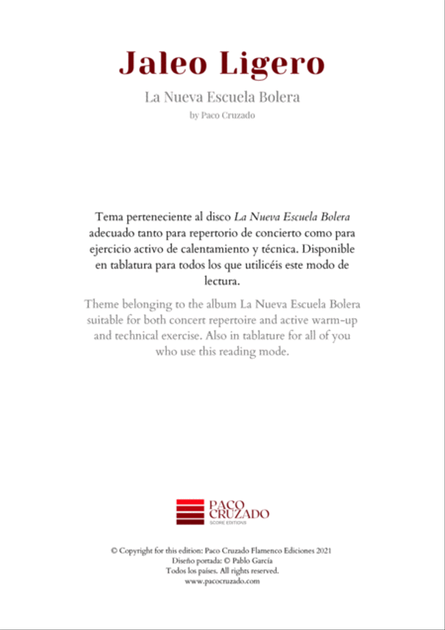 Jaleo ligero Jaleo ligero Classical Guitar scores gallery preview page 2