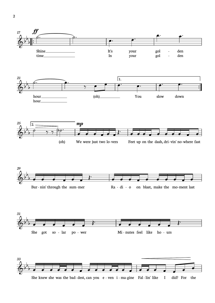 Golden Hour Piano scores gallery preview page 2