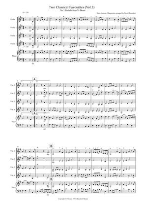 2 Classical Favourites for Violin Quartet (volume three)