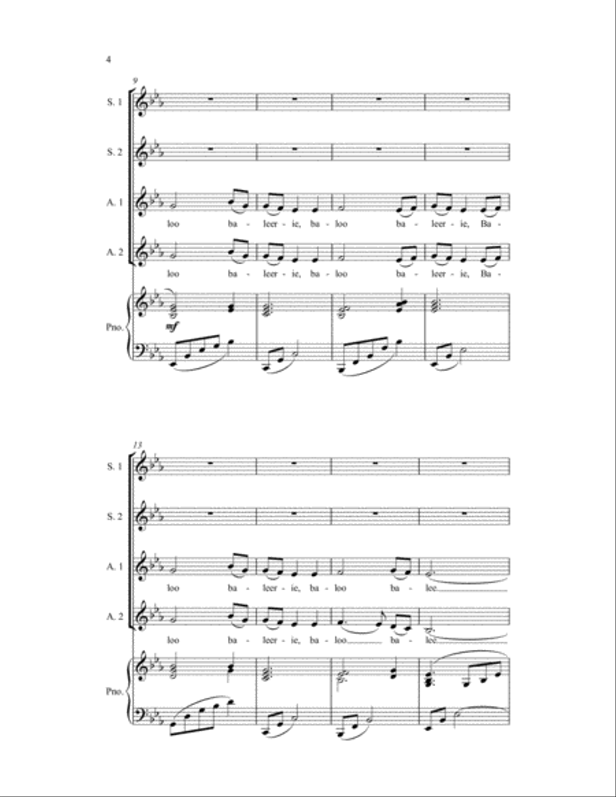 Scottish Lullaby Scottish Lullaby SSAA scores gallery preview page 3