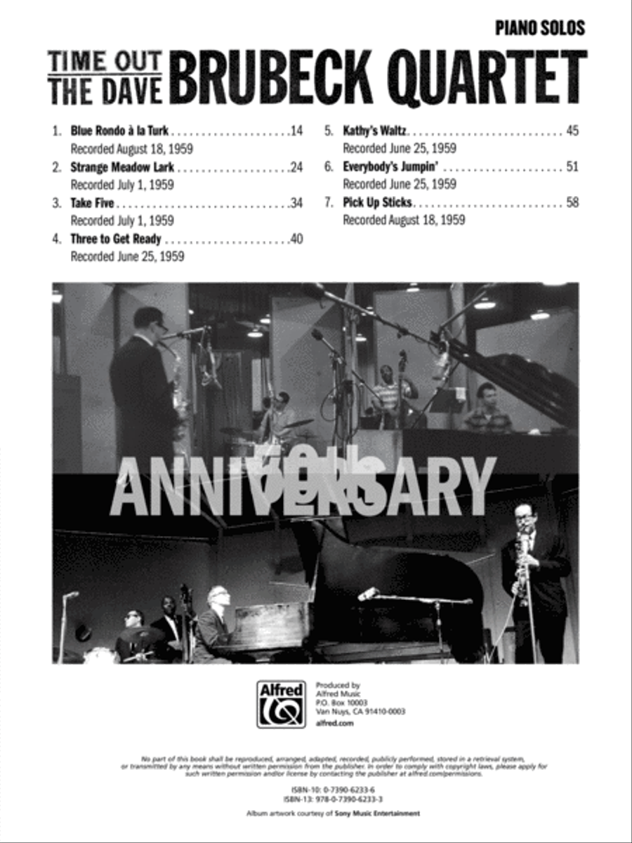 Time Out -- The Dave Brubeck Quartet Piano Solo scores gallery preview page 2