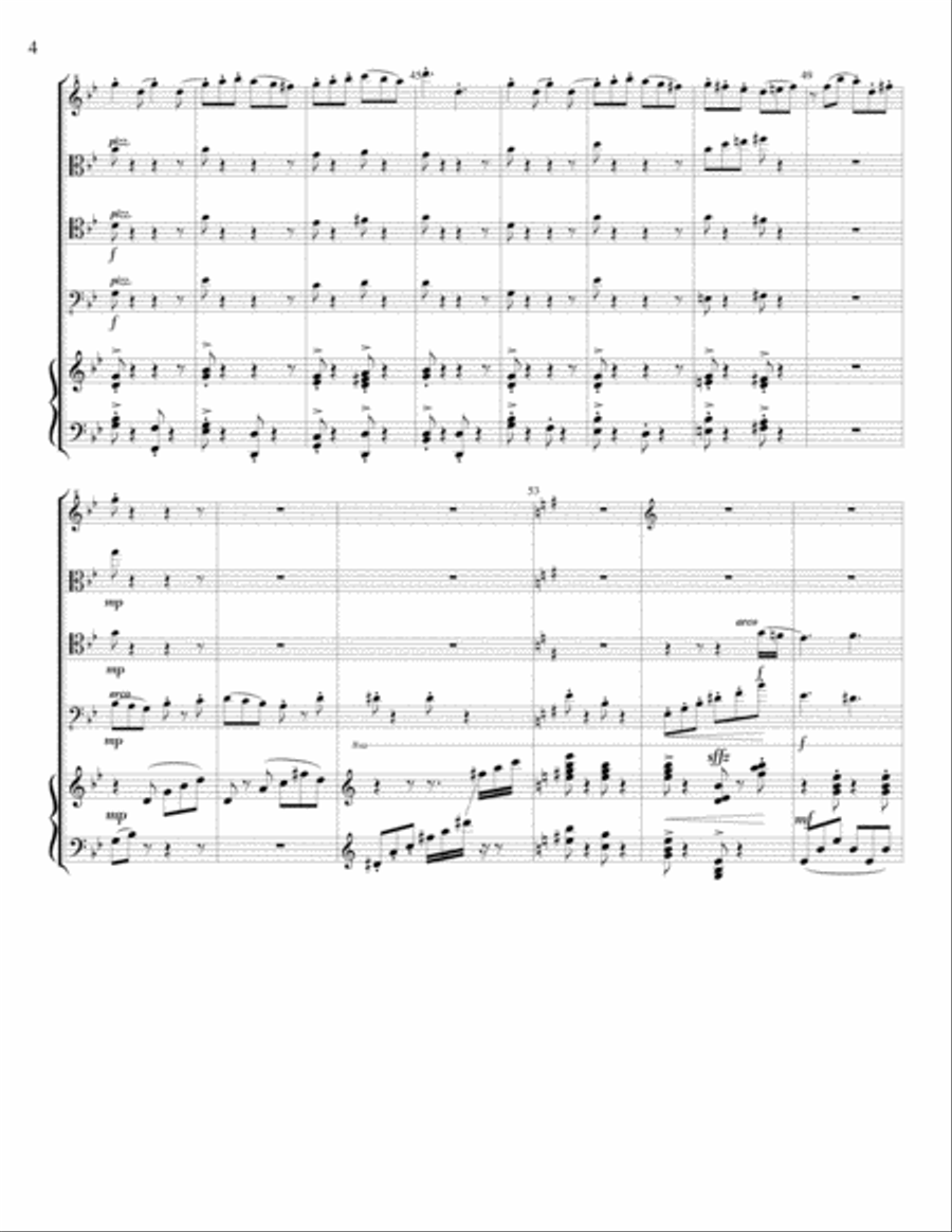 The Gathering Clouds Piano Quintet scores gallery preview page 4