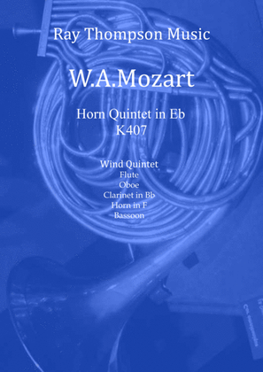Book cover for Mozart: Horn Quintet K407 (Complete) - wind quintet